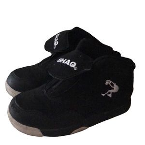 Shaq Toddler Boys Black High Top Basketball Sneakers Dunkman Zip‎ Up Shoes